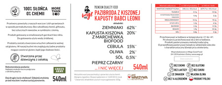PAZIBRODA BABCI LEONII Z KISZONEJ KAPUSTY - 540ml