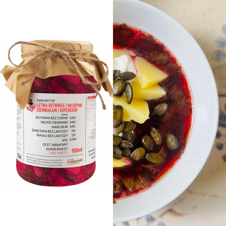 LETNIA BOTWINKA Z MŁODYMI ZIEMNIAKAMI I KOPERKIEM - 900ml