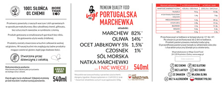PORTUGALSKA MARCHEWKA W OLIWIE Z CZOSNKIEM - 540ml