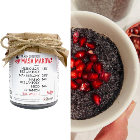 MASA MAKOWA BEZ GLUTENU I BEZ CUKRU - 540ml