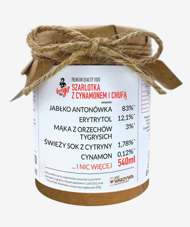 SZARLOTKA Z CYNAMONEM I CHUFA  - 540ml