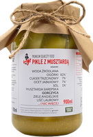 PIKLE NA SŁODKO Z MUSZTARDĄ - 900ml