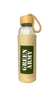 Szklana Butelka GREEN ARMY z Ochraniaczem - 500 ml 