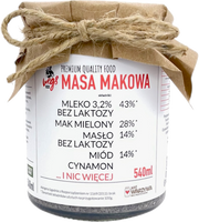 MASA MAKOWA BEZ GLUTENU I BEZ CUKRU - 540ml