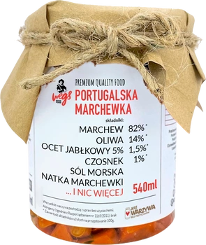 PORTUGALSKA MARCHEWKA W OLIWIE Z CZOSNKIEM - 540ml