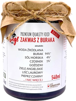 ZAKWAS Z BURAKA NA JELITA - 540ml