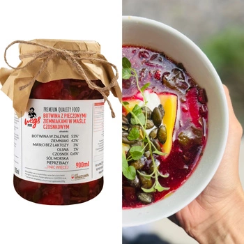 BOTWINA Z PIECZONYMI ZIEMNIAKAMI W MAŚLE CZOSNKOWYM - 900ml